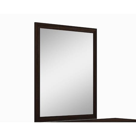 Oceantailer Home Roots Beddings Refined High Gloss Mirror, Wenge - 43 in. 329655